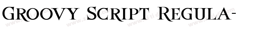 Groovy Script Regula字体转换